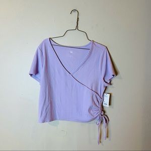 NWT Light Purple Wrap Style Knit Top